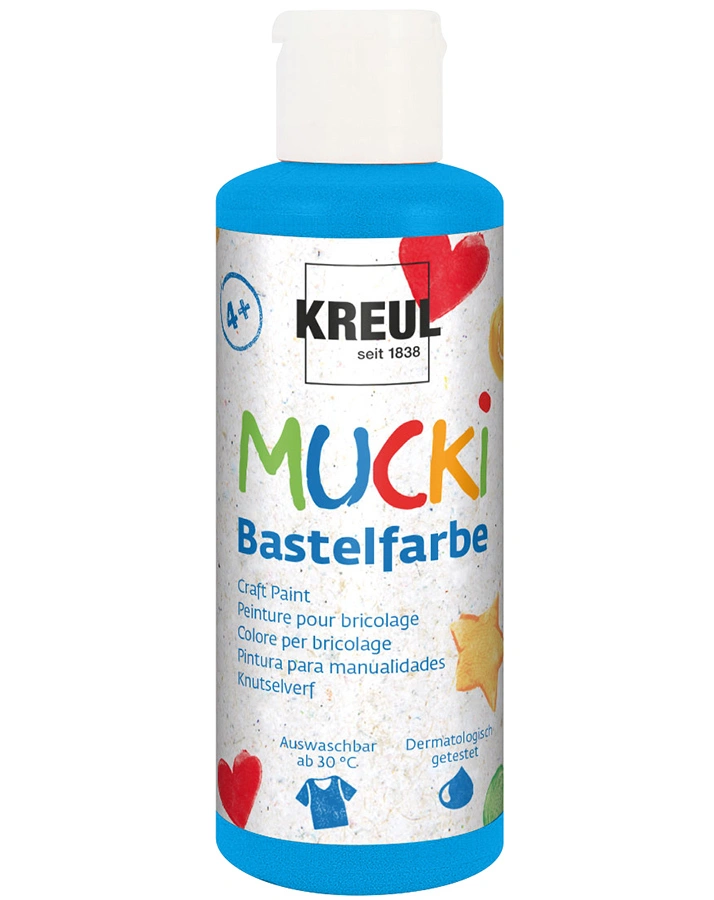 Bastelfarbe MUCKI in blau 80 ml