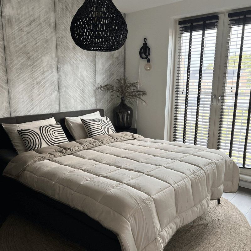 Zelesta - Easybed - Dekbed - Taupe - 240x220cm - Wasbaar Hoesloos Dekbed - All Year Winterdekbed & Zomerdekbed