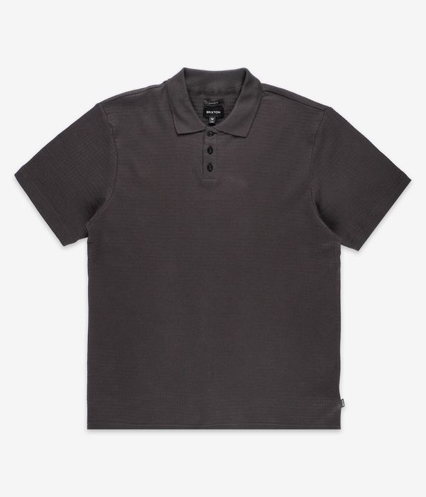 Brixton Waffle Polo-Shirt (washed black)