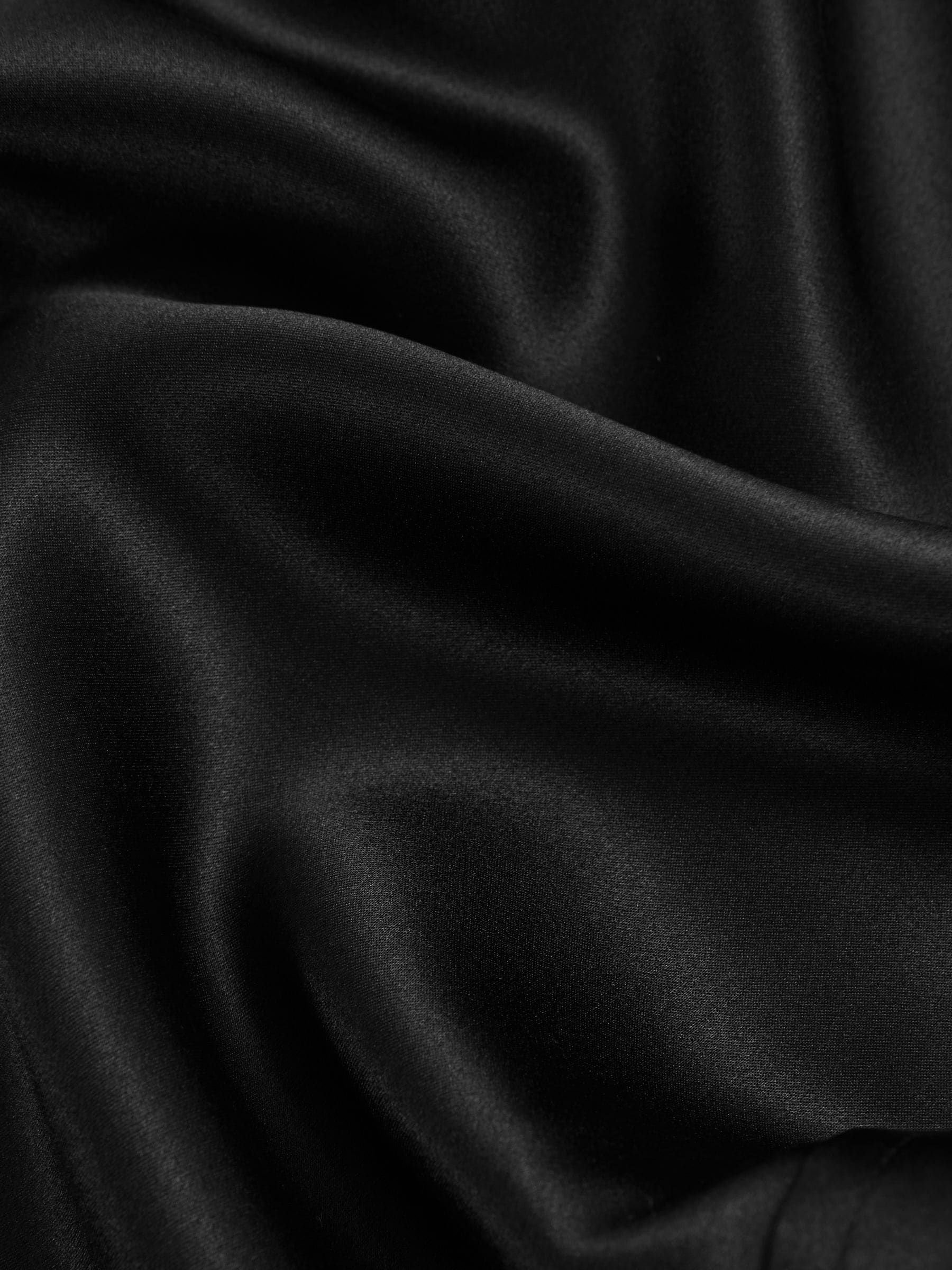 Zwart - Reiss Ameira Silk Satin Concealed Placket Shirt