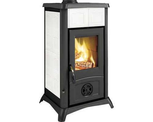Nordica Extraflame Gemma keramische witte houtkachel 6 kW