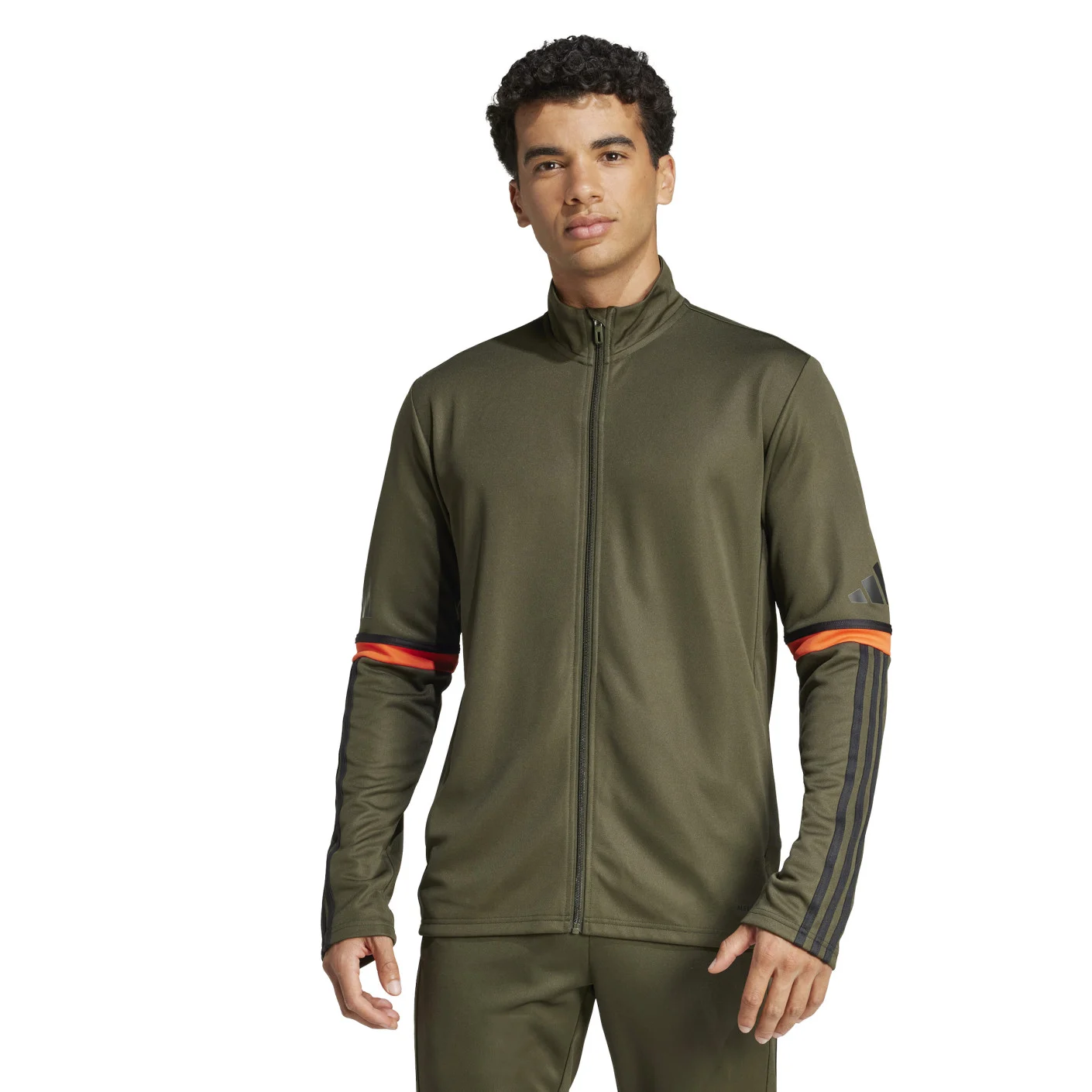 Adidas Squadra 25 Trainingsjack Donkergroen Zwart Oranje