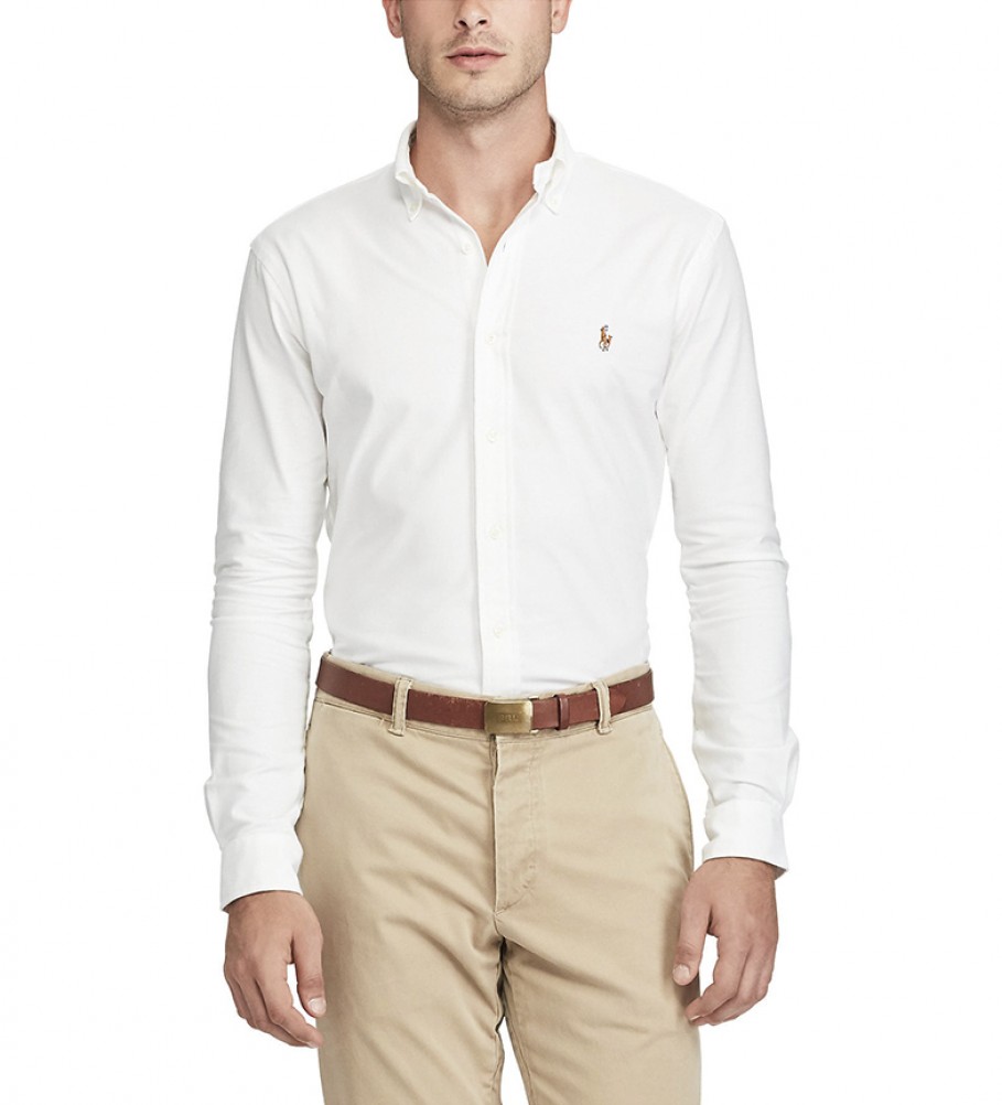 Camisa Oxford branca Ralph Lauren