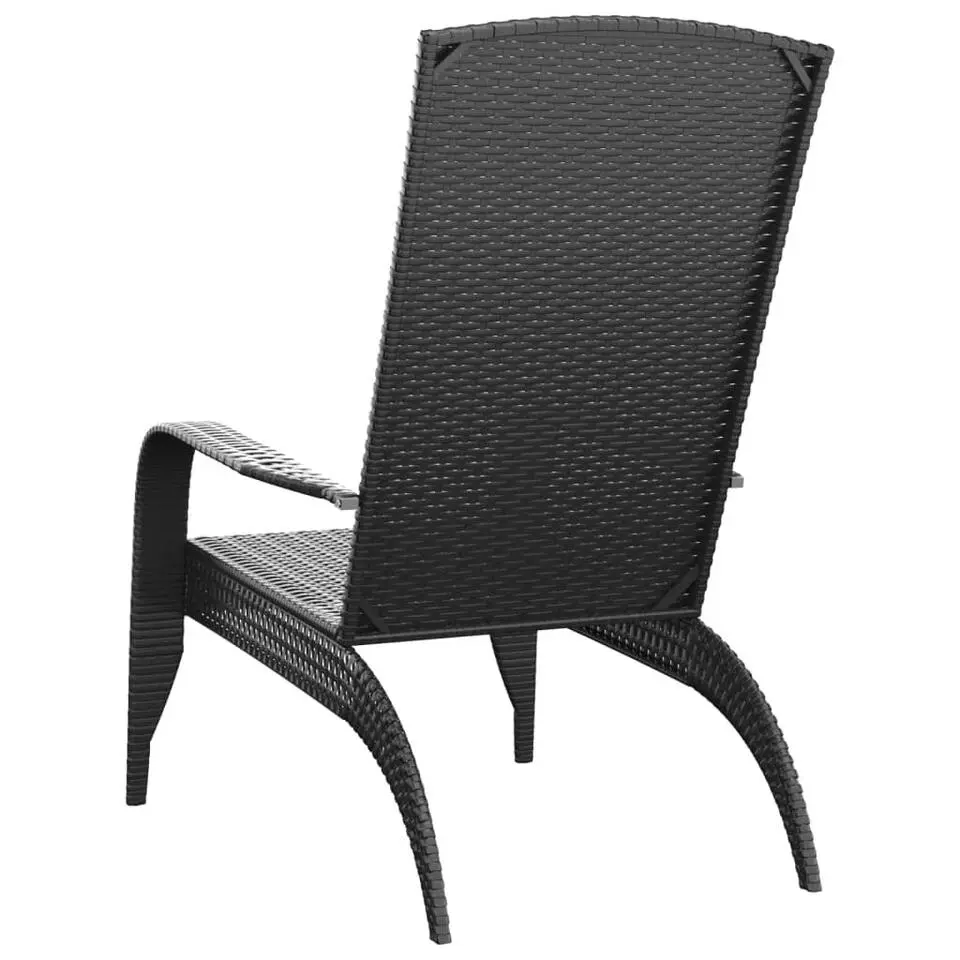 vidaXL - Tuinstoel Adirondack - Zwart - Poly rattan