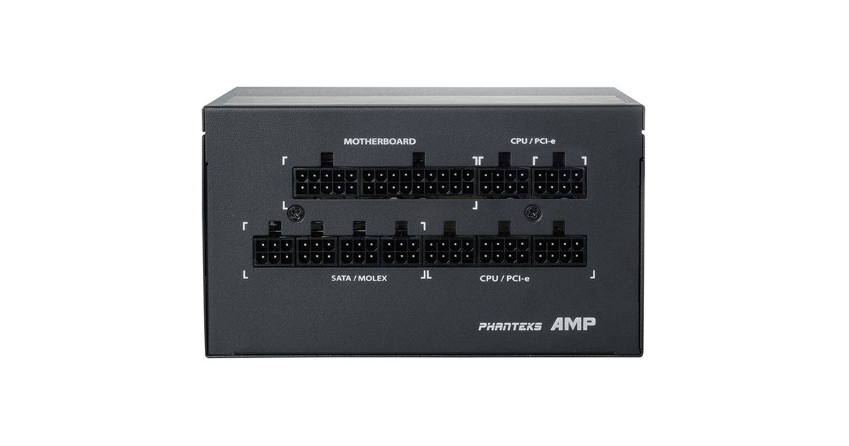 PhanteksAMP v2 modulaire 1000 watt voeding   (Zwart, 3x PCIe)