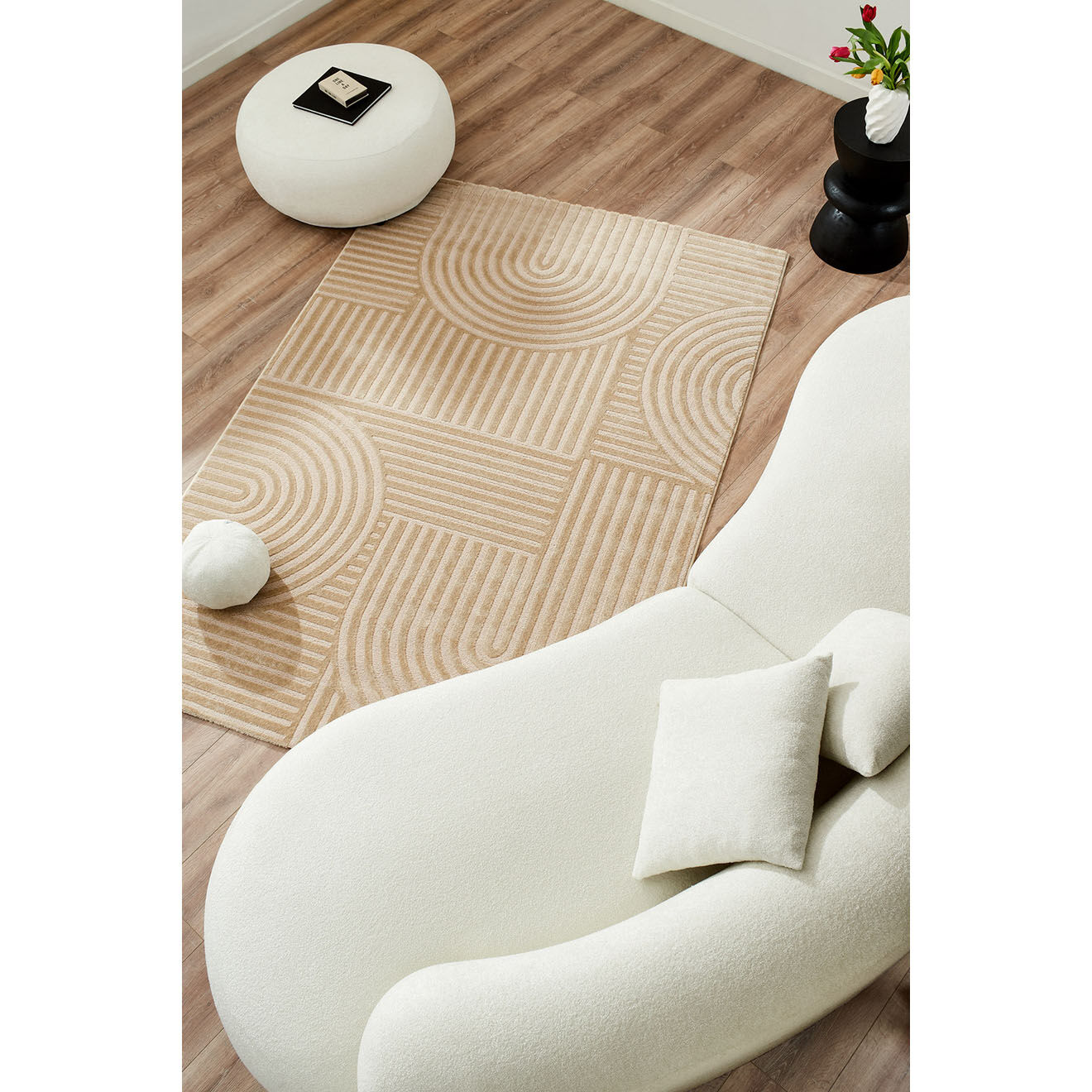 Nazar Rugs Tapis Bianca 163 beige - 120x160 cm