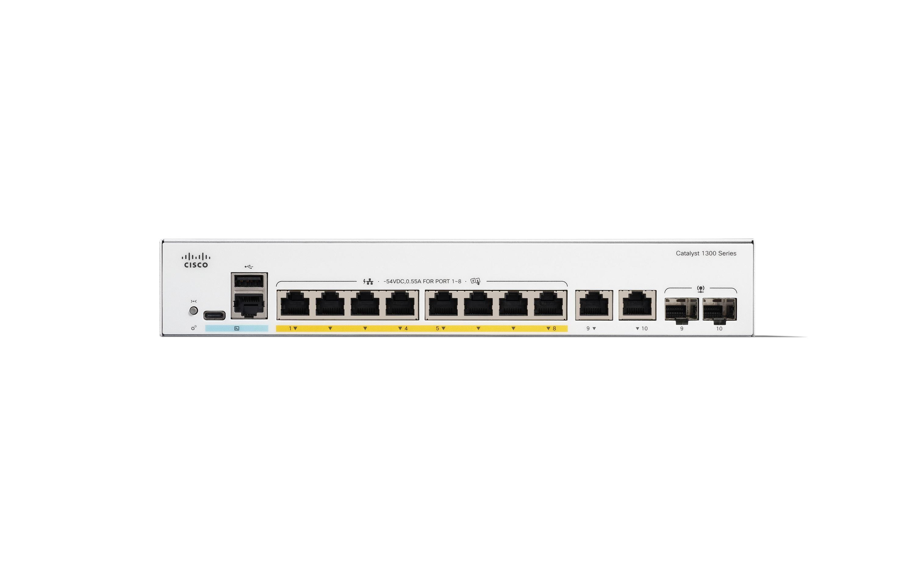 Switch Catalyst C1300-8T-E-2G 10 Port<br>Cisco Catalyst Switches der Serie 1300