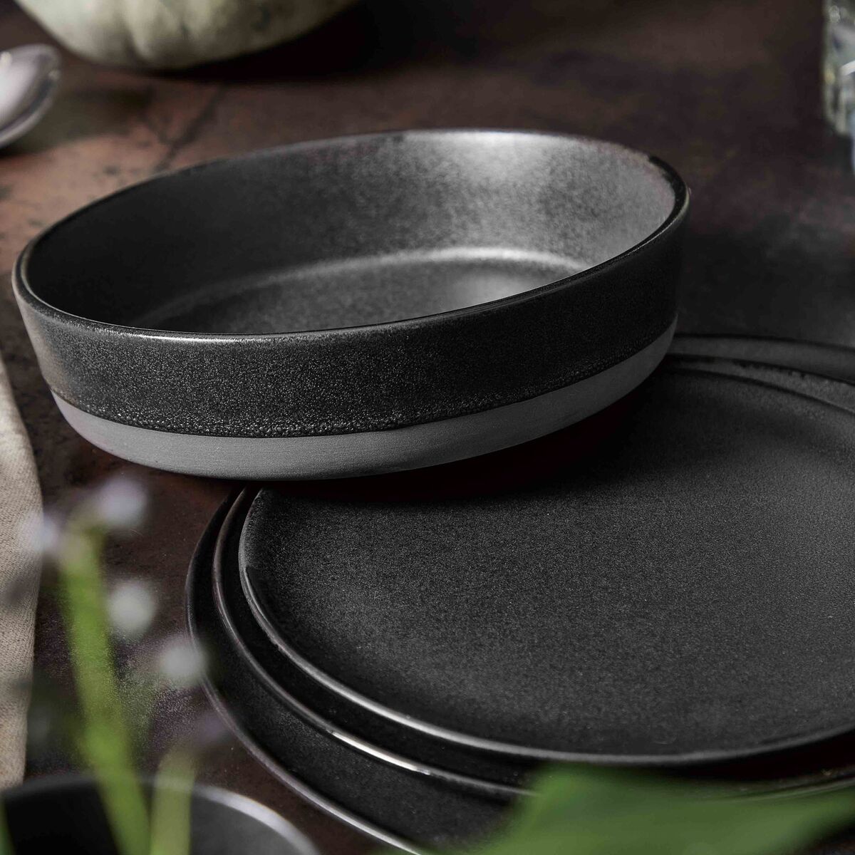 RAW Suppetallerken 6 stk, Titanium Black