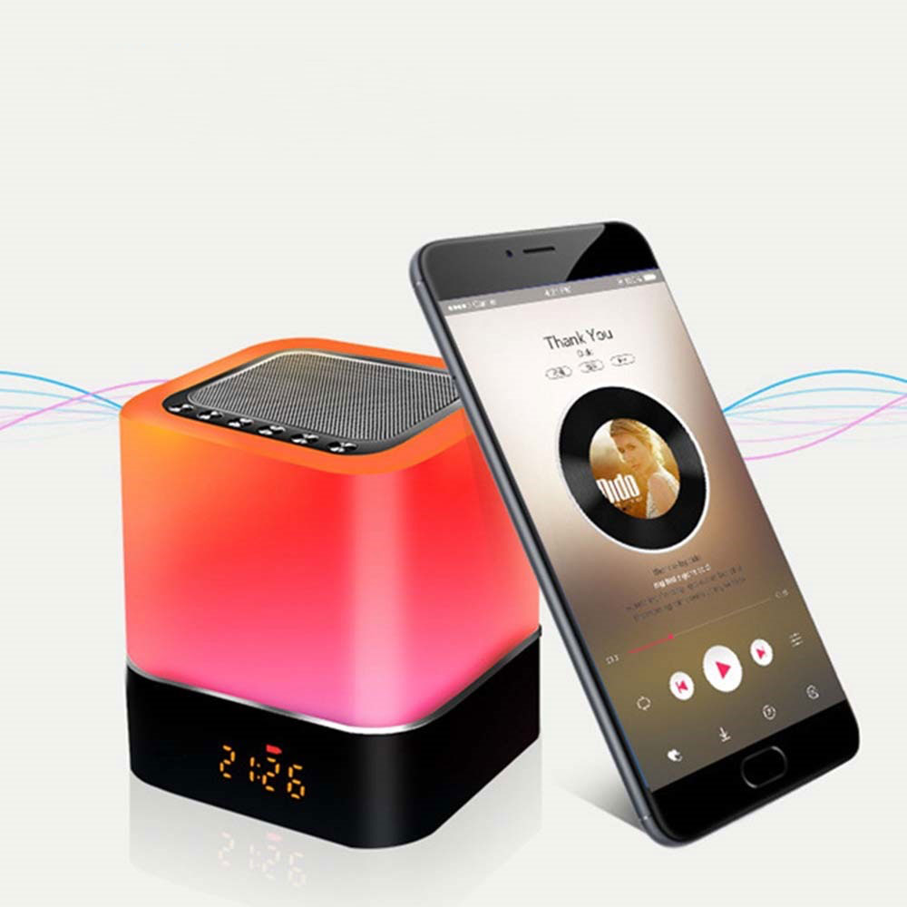 Smart Lampe Bluetooth 5.0 Lautsprecher RGB LED Stimmungsleuchte mit 1200mAh - Bunt