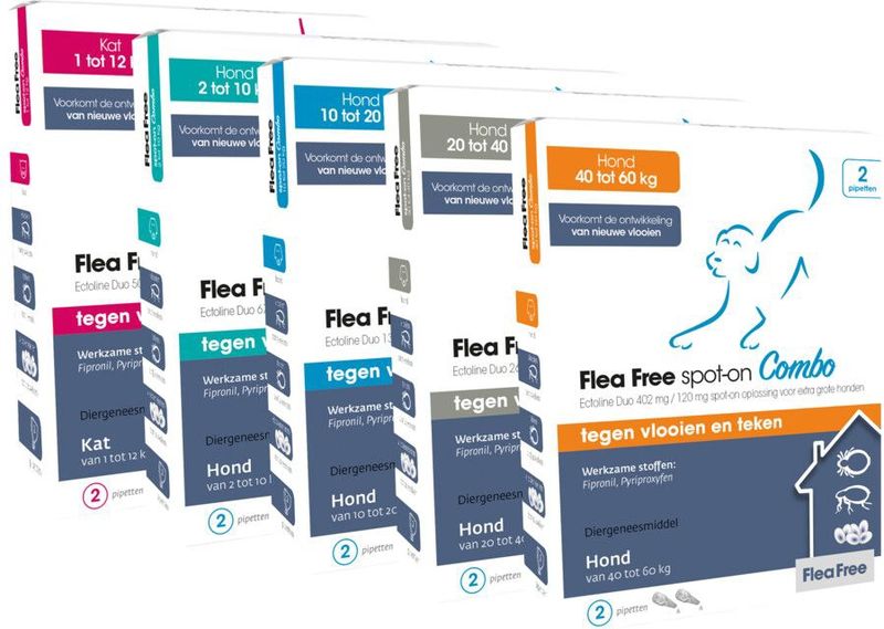 Flea Free Ectoline Duo Kat - Tegen Vlooien En Teken - 2 Pipetten