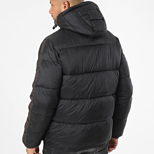 Doudoune Capuche A Bandes Z3BL06 Noir