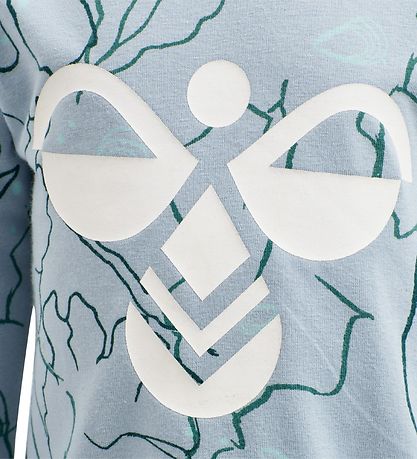 Hummel Bluse - hmlMagne - LyseBlå m. Print
