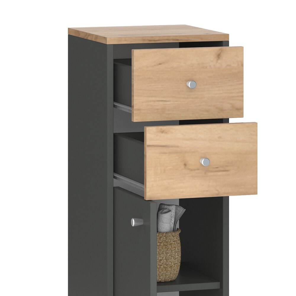 Vicco Badmöbelset Midischrank Waschtischunterschrank Spiegelschrank Senyo GK/ANT
