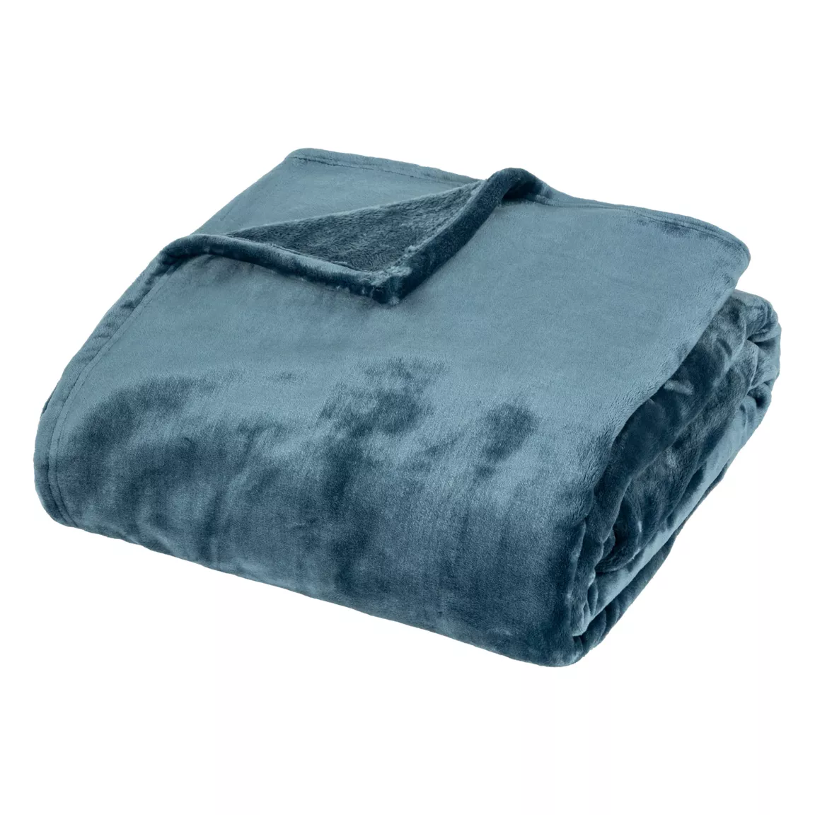 Plaid doux flanelle (180 x 230 cm) Cuddly Bleu foncé