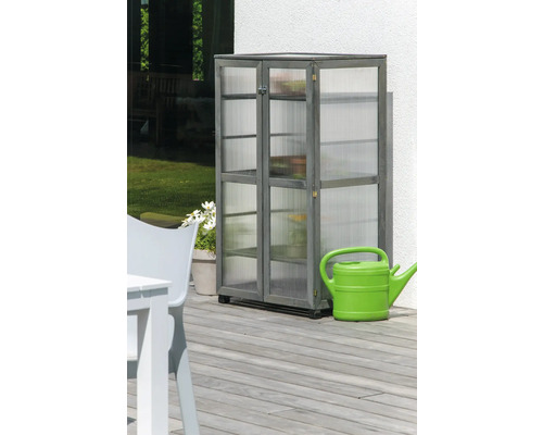 dobar Dome grote propagatiekast 56 x 52 x 110 cm antraciet