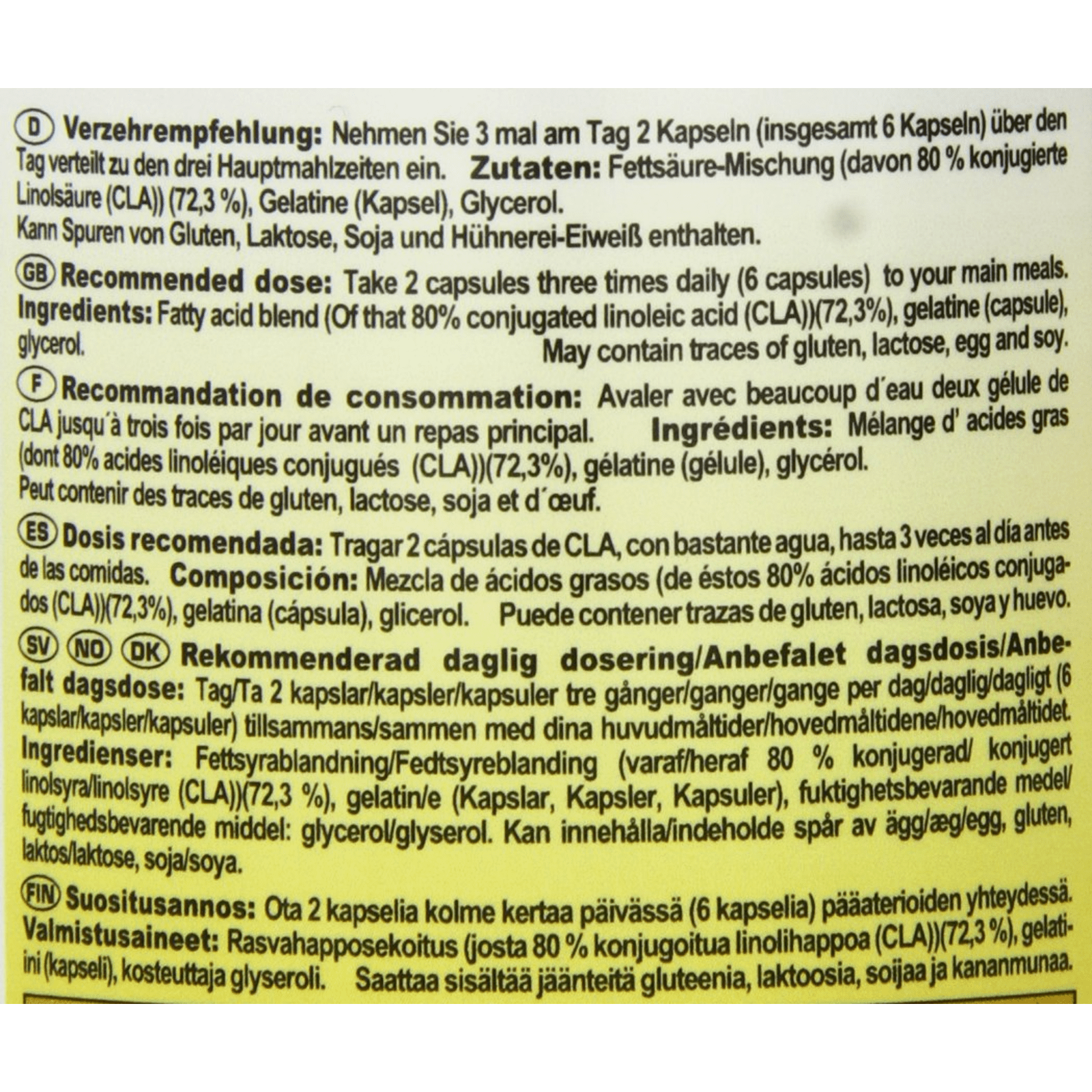 CLA - Konjugierte Linolsäure (130 Kapseln)