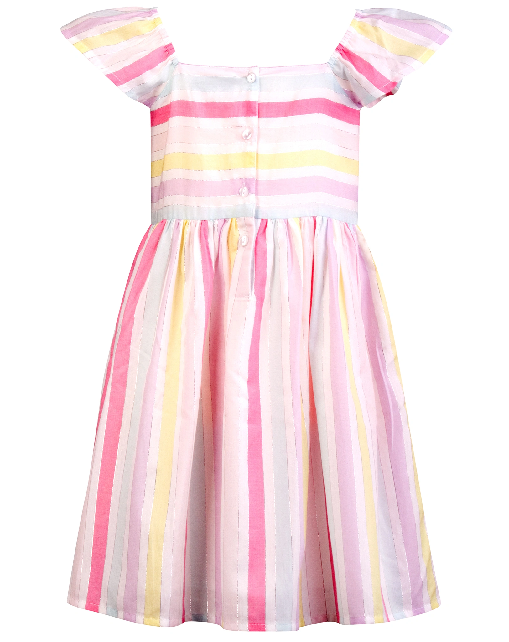 Kurzarmkleid HAPPY STRIPES in candy pink