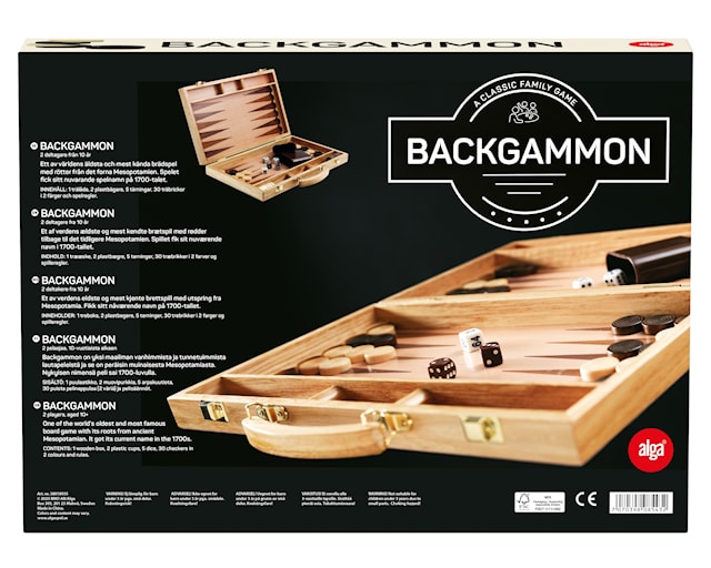 Spill Backgammon, Alga (SE/FI/NO/DK/EN)