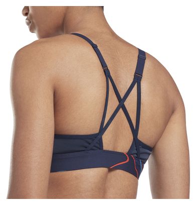Brassière Reebok Femme Training Lux Strappy Bleu Rouge