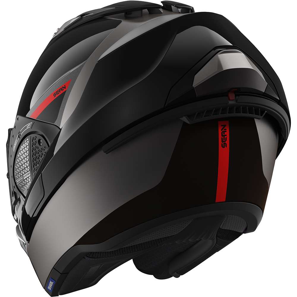 Shark - Casque EVO-GT Sean Noir Mat / Gris Mat / Rouge