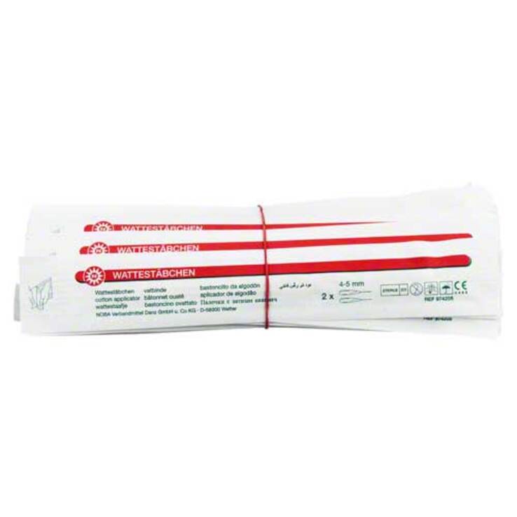 Wattestäbchen Holz 15 cm kleiner Kopf steril, 50X2 St