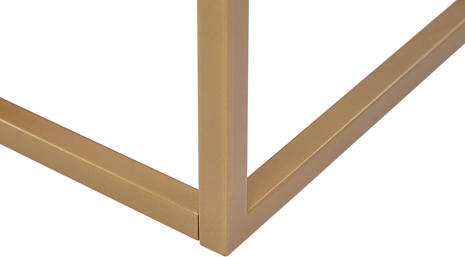 Beliani Trendy Couchtisch beige Marmor-Optik goldene Beine Delano