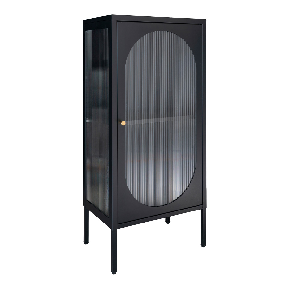 Abbey metalen vitrinekast zwart - 50 x 110 cm