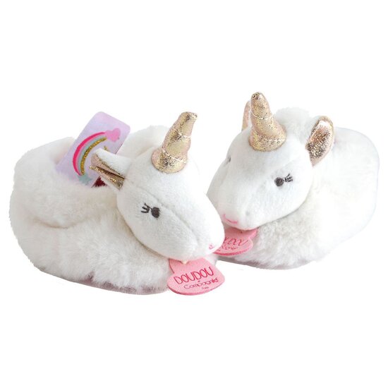 Licorne chaussons avec hochet   Doré        0-6 mois   de               Doudou et Compagnie