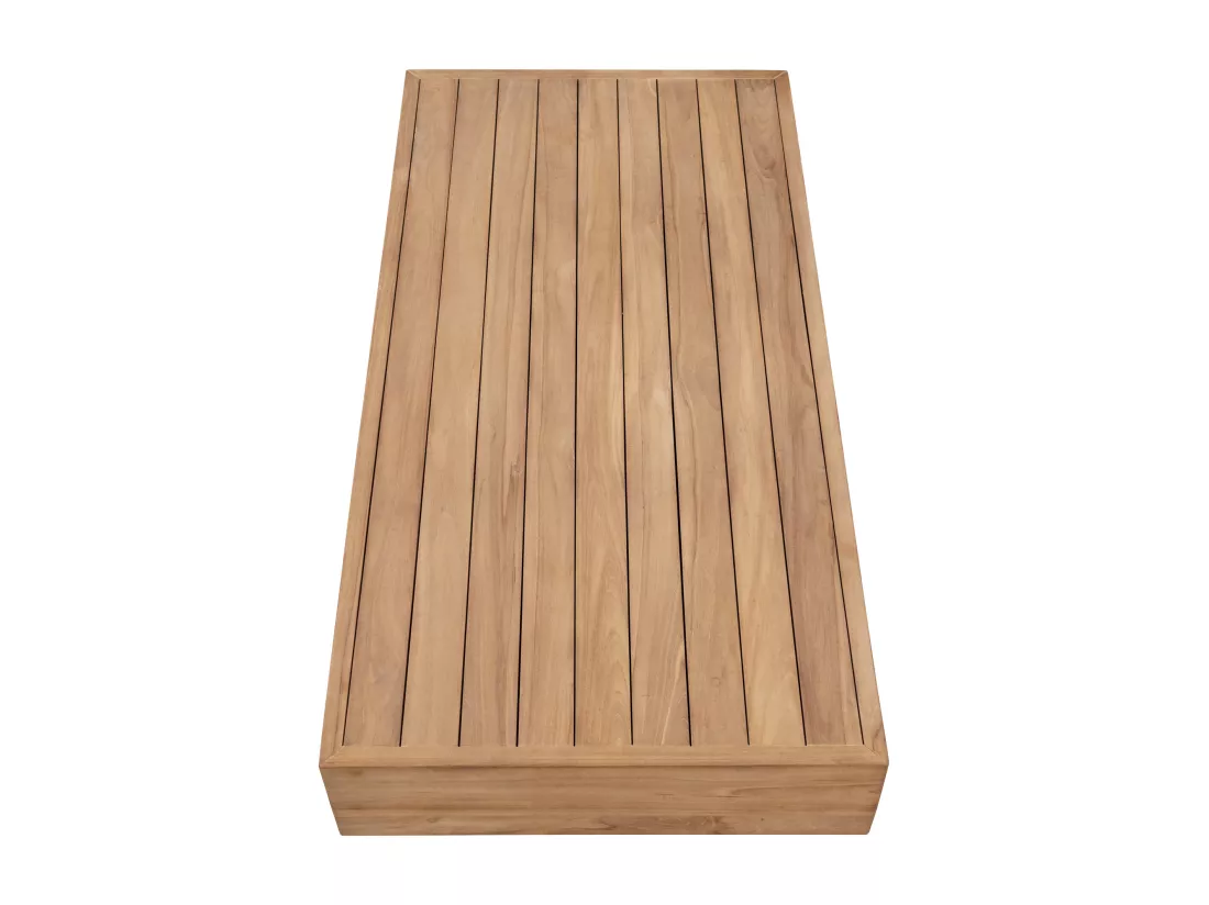 Table basse de jardin en teck L.152 cm - Naturel clair - SUMINI de MYLIA