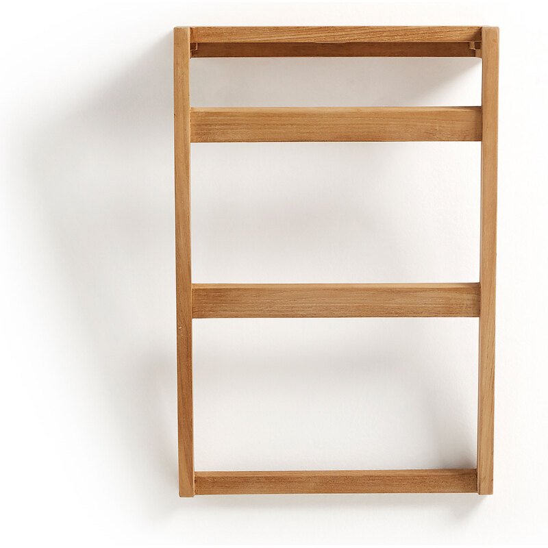 Porte-serviettes mural Kuveni en bois massif de teck 40 x 63 cm