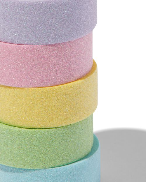 5 rubans adhésifs washi à paillettes dans un tube