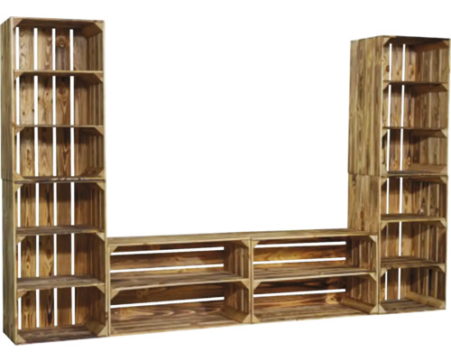 Woonkamer wandmeubel, gevlamd, 136x216x30 cm