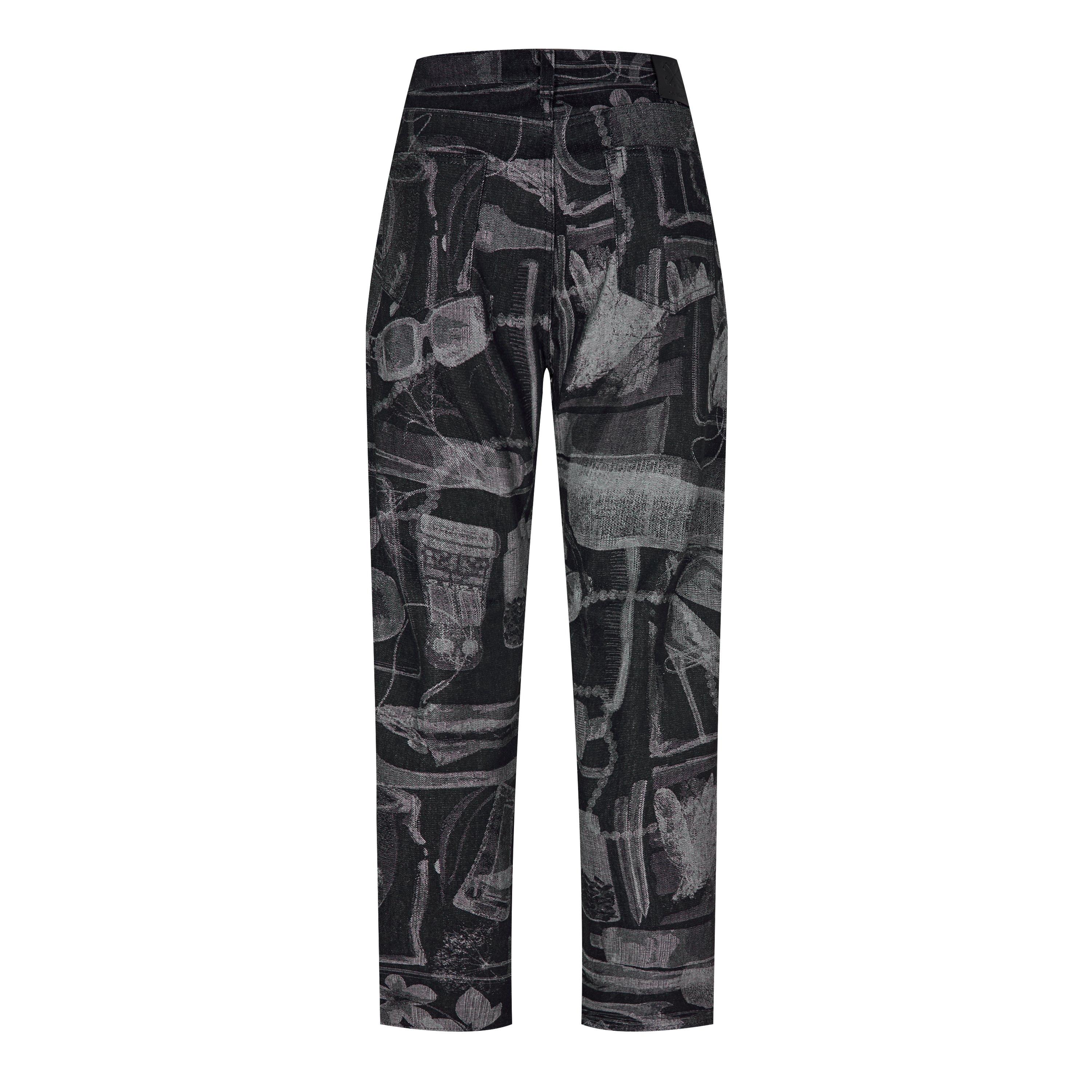 Off White Pattern Slim Jeans