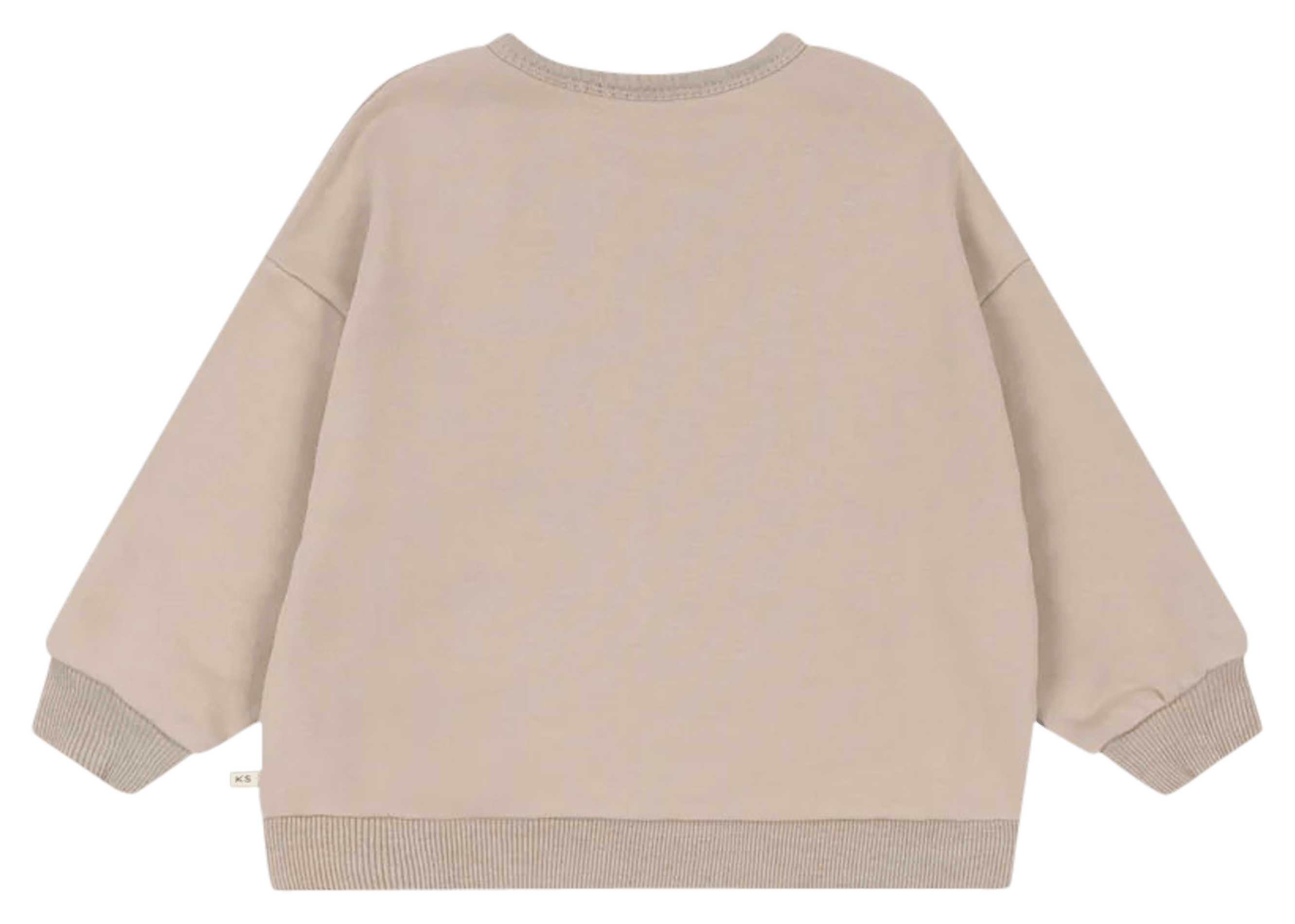 LOU - Sweat col rond à sequins en coton organique mélangé | Beige