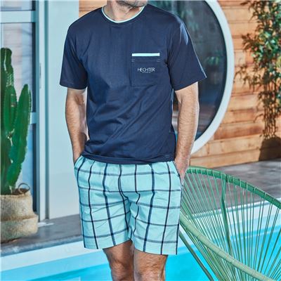 Pyjama short homme à carreaux - HECHTER STUDIO