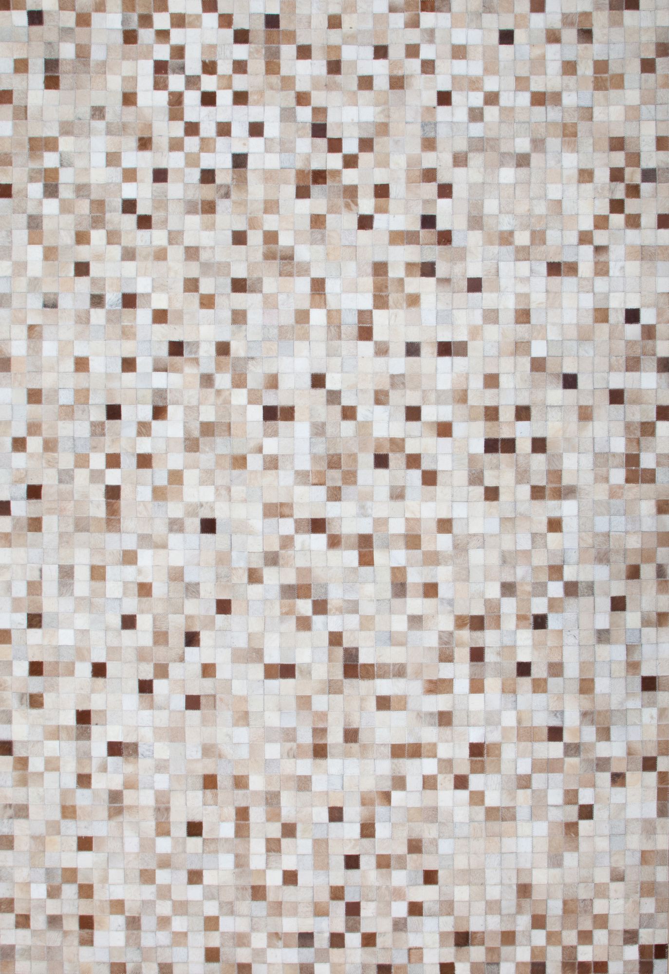 Lederteppich beige
