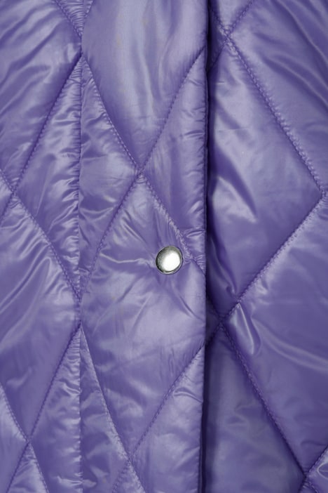 Steppjacke, oversized, Rhombenstepp, 2-Wege-Zipper, Langarm