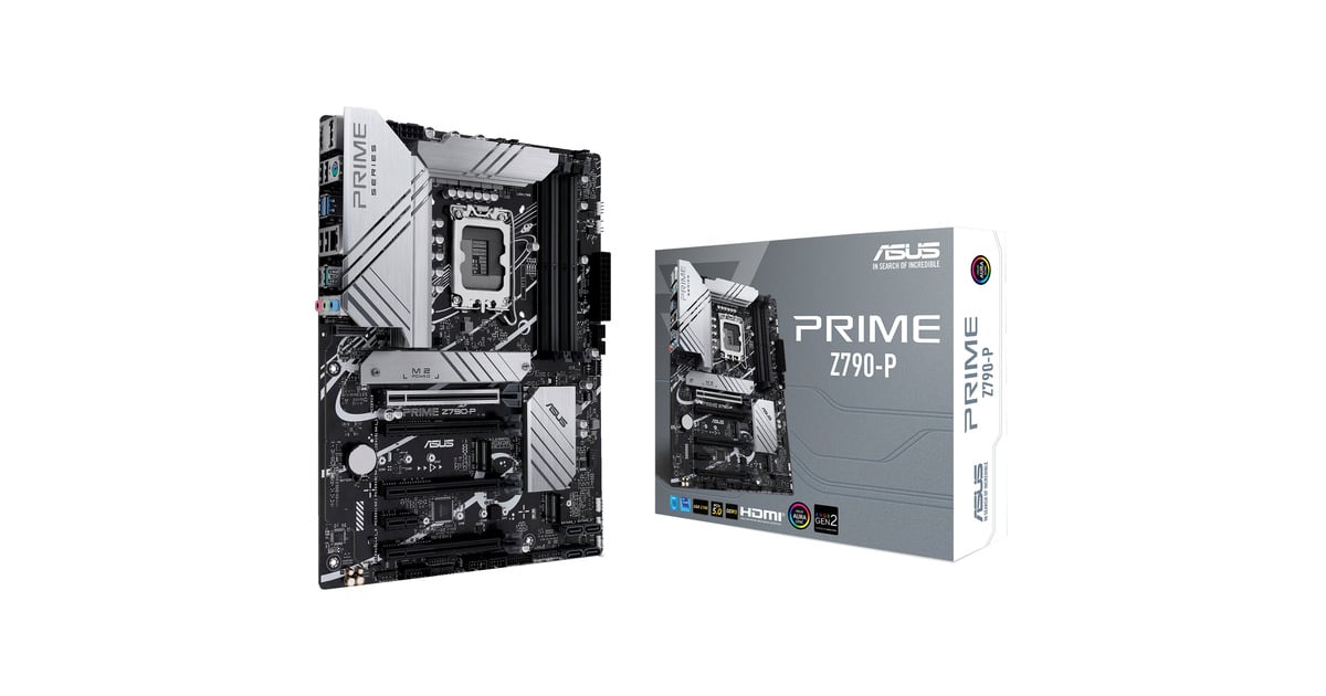 ASUSPRIME Z790-P socket 1700 moederbord  (Zilver, RAID, 2.5Gb-LAN, Sound, ATX)