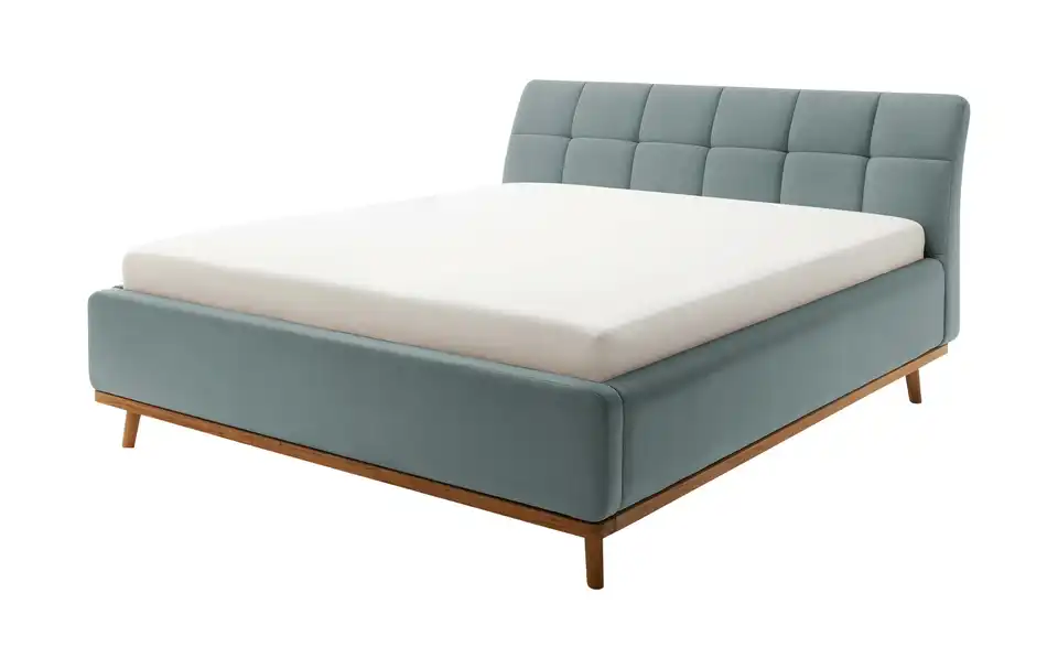 Polsterbettgestell Blau 160 cm