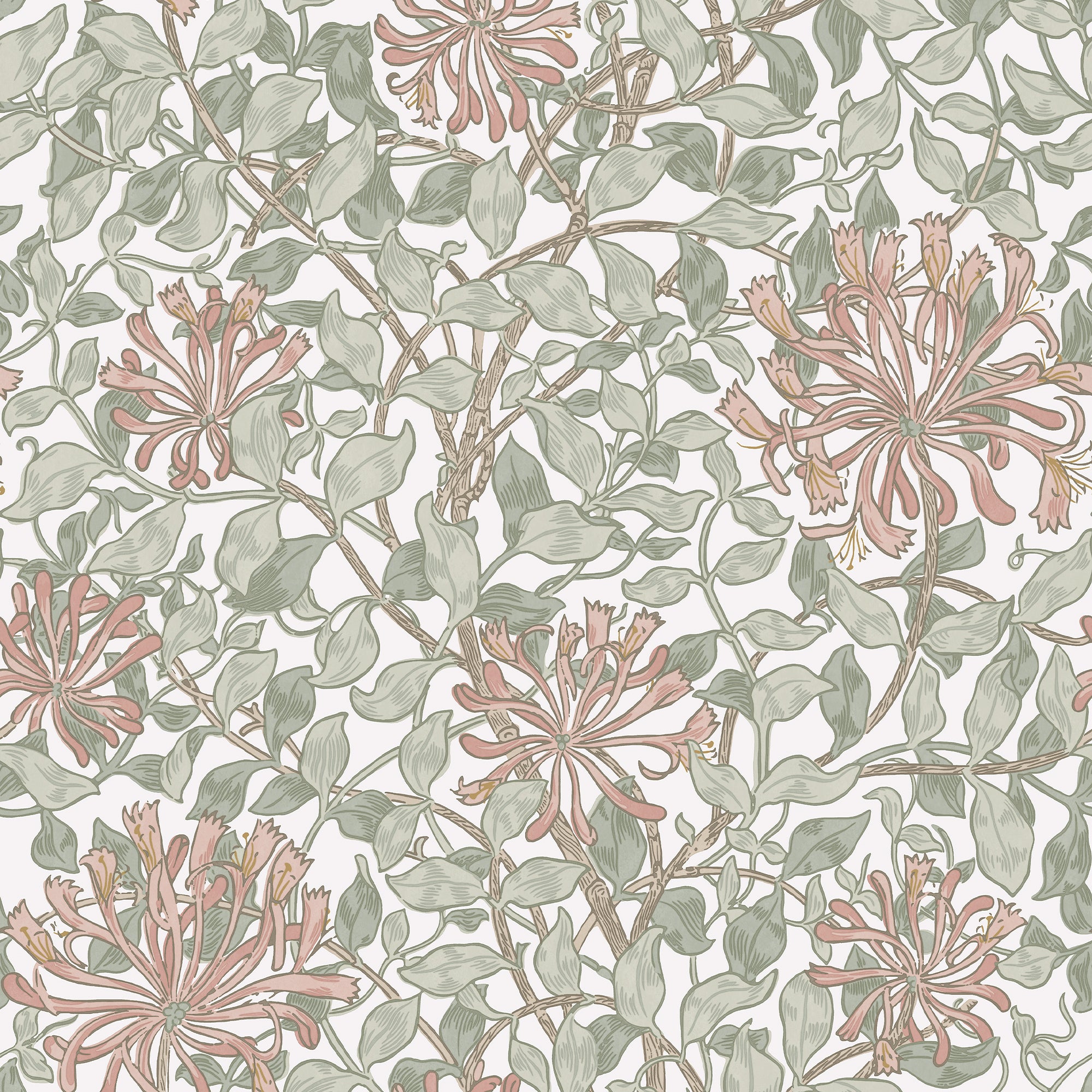 William Morris at Home Vliesbehang - Honeysuckle Maytime - 1000x52