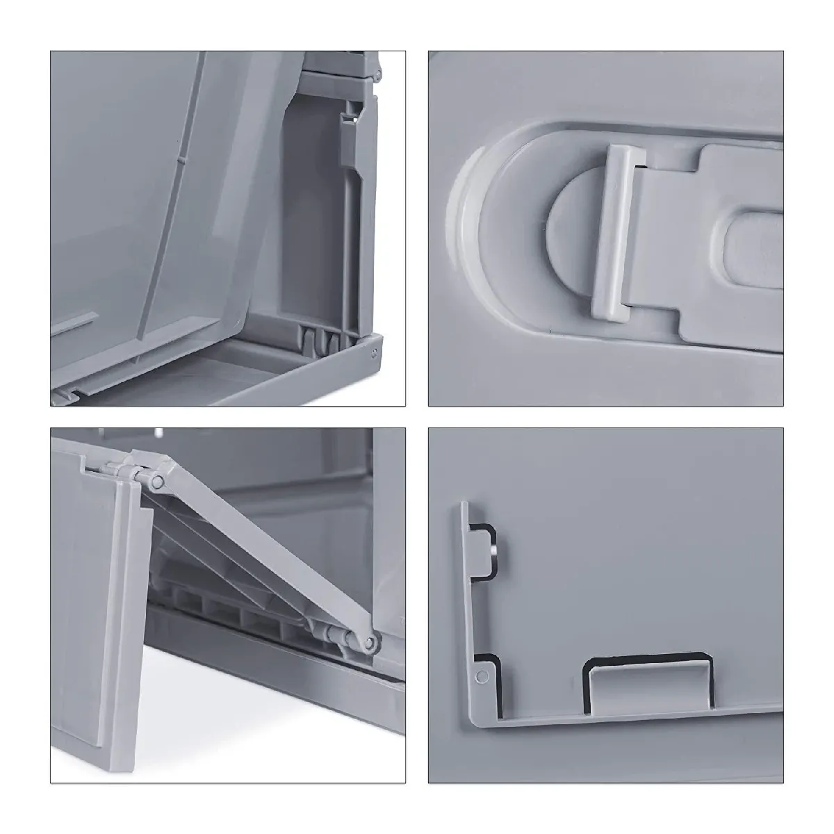 Helloshop26 Boîte Transport Pliable 60L - Gris