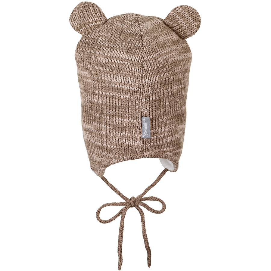 Sterntaler Strickmütze Bärengesicht braun