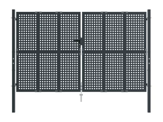 Portail de jardin anthracite 300 x 200 cm acier