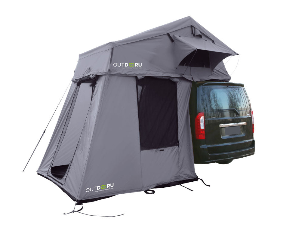 OutdoorU Family 4 Pers daktent incl voortent & ladder - Grey