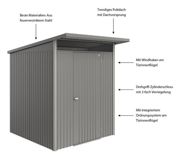 Biohort Metallgerätehaus AvantGarde ECO A1,