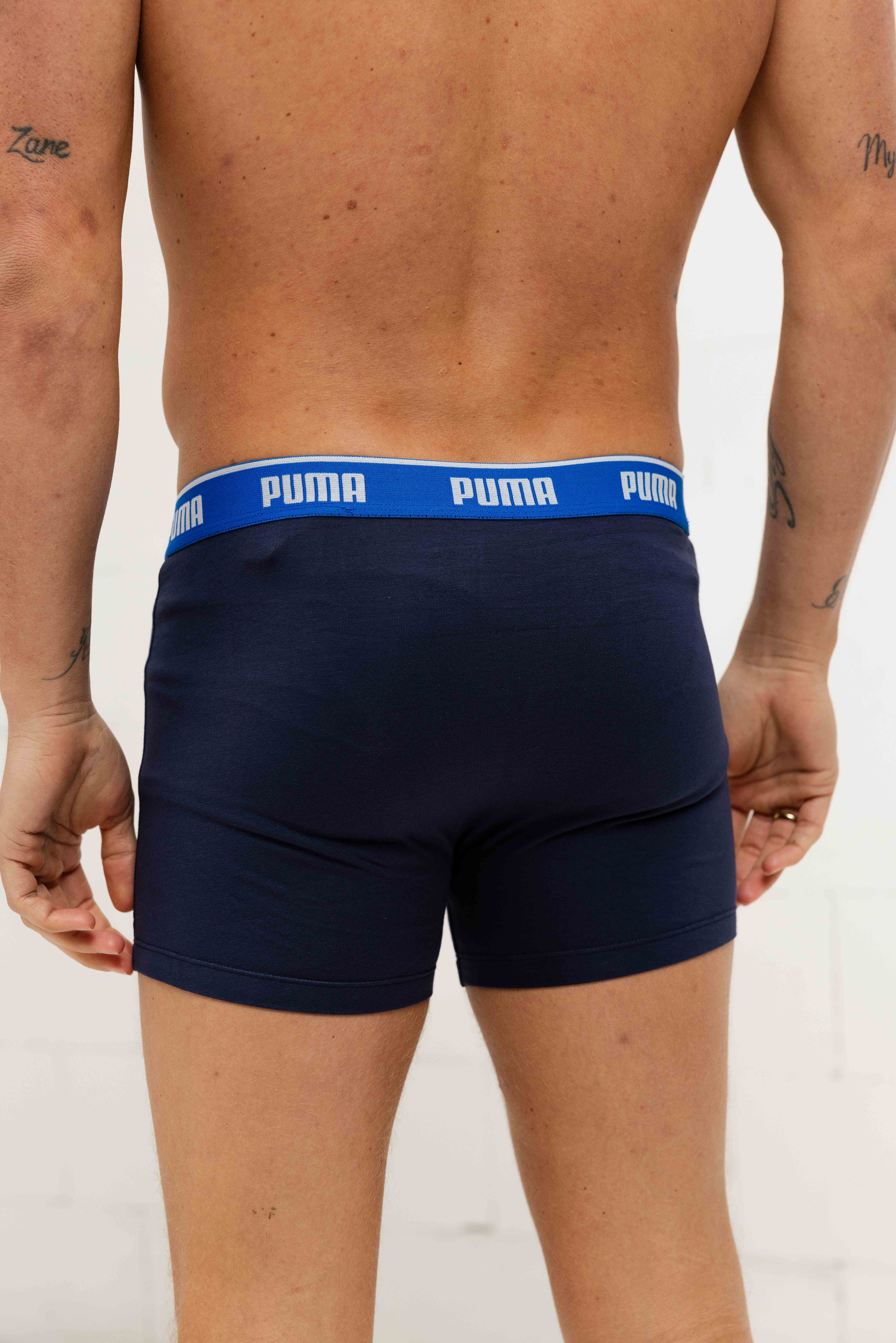Puma Everyday Basic Boxershort Heren 3-Pack Blauw Combi
