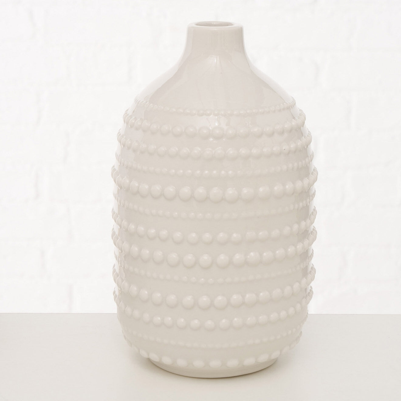 Boltze 3 Vases en Porcelaine Meruna blancs