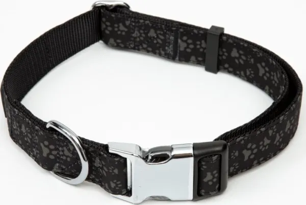 Paw Love - Halsbånd hund - Small - 28-42x1,5cm - Sort