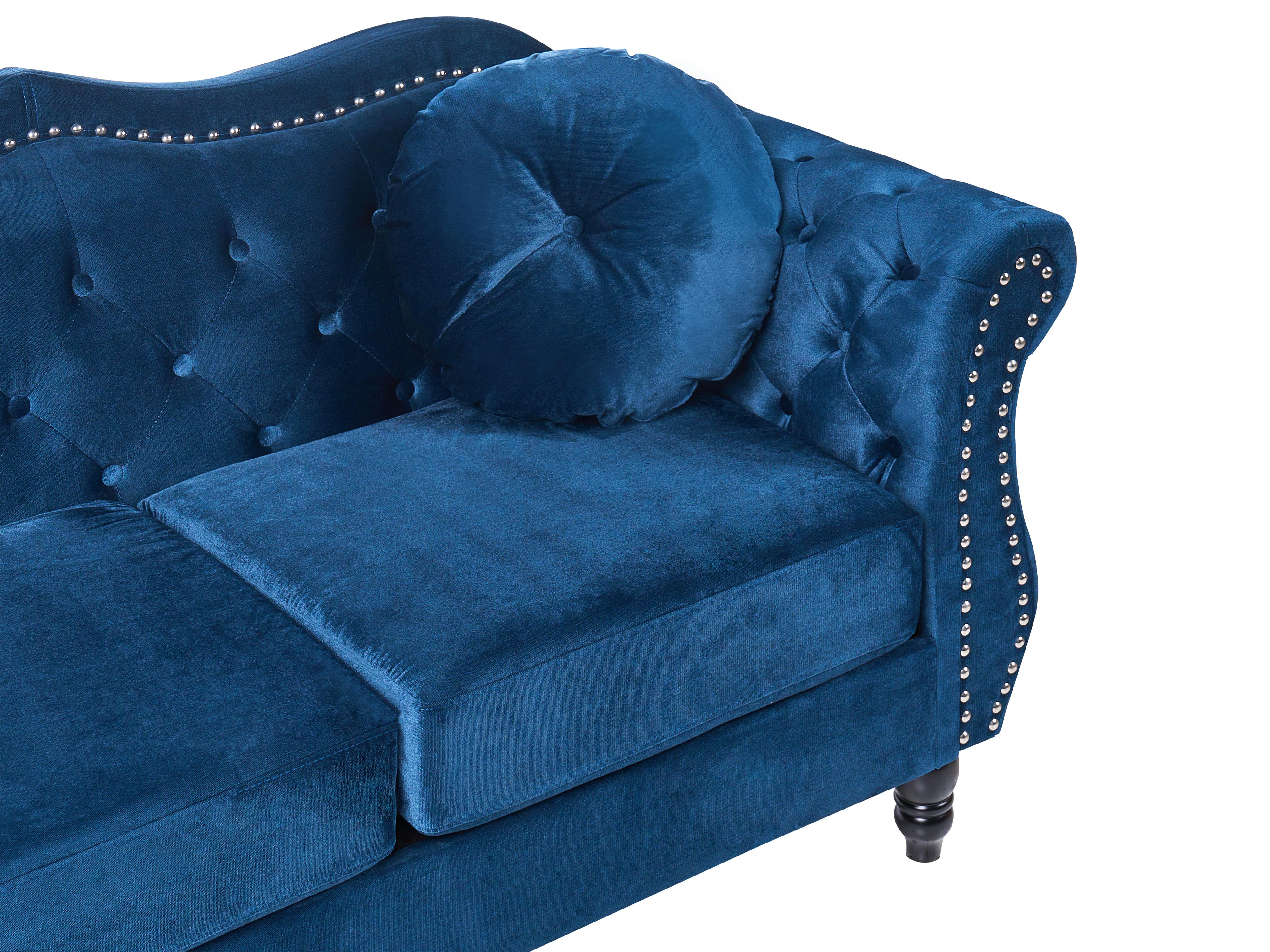 Bankenset 5-zits SKIEN Fluweel Marineblauw