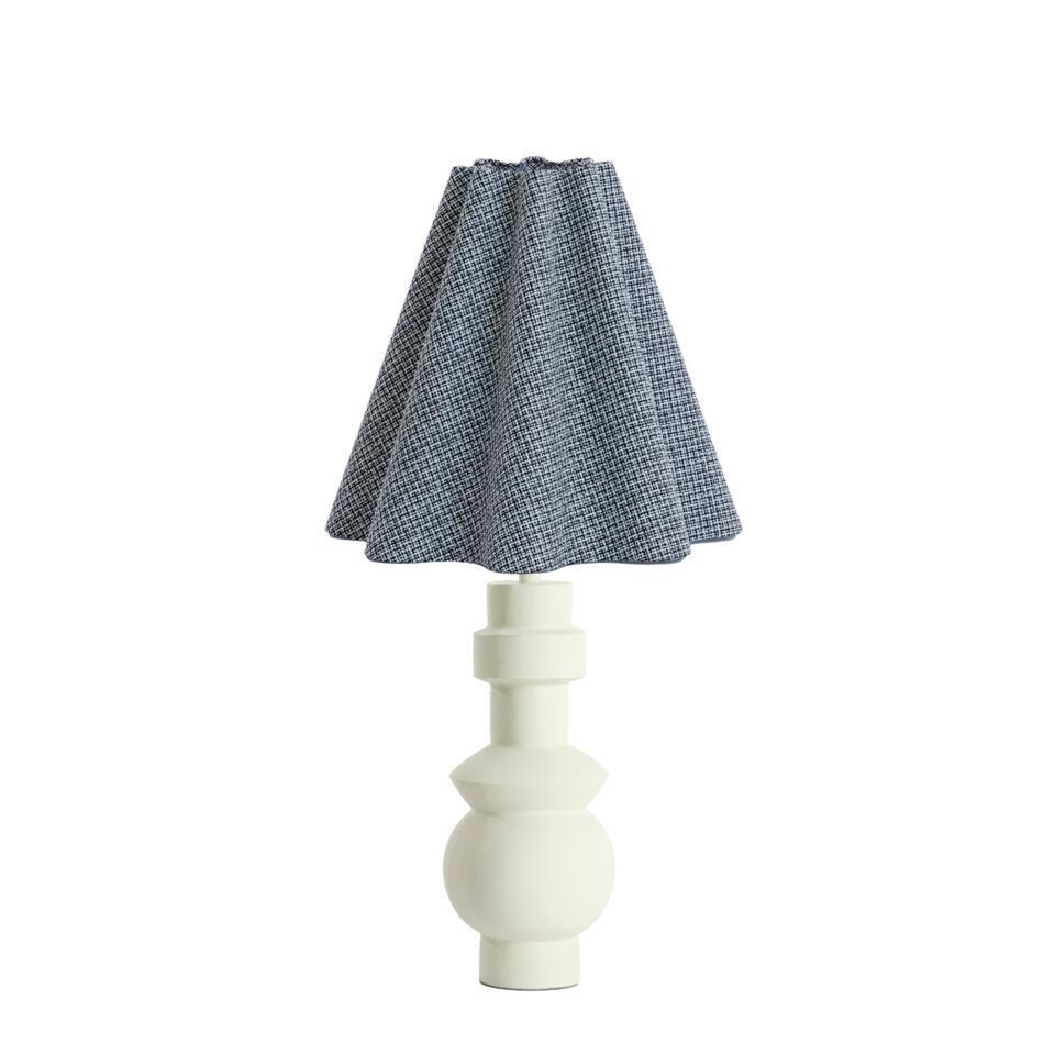 Tafellamp Esino/Bezaha - Crème/Wit - Ø40x74cm